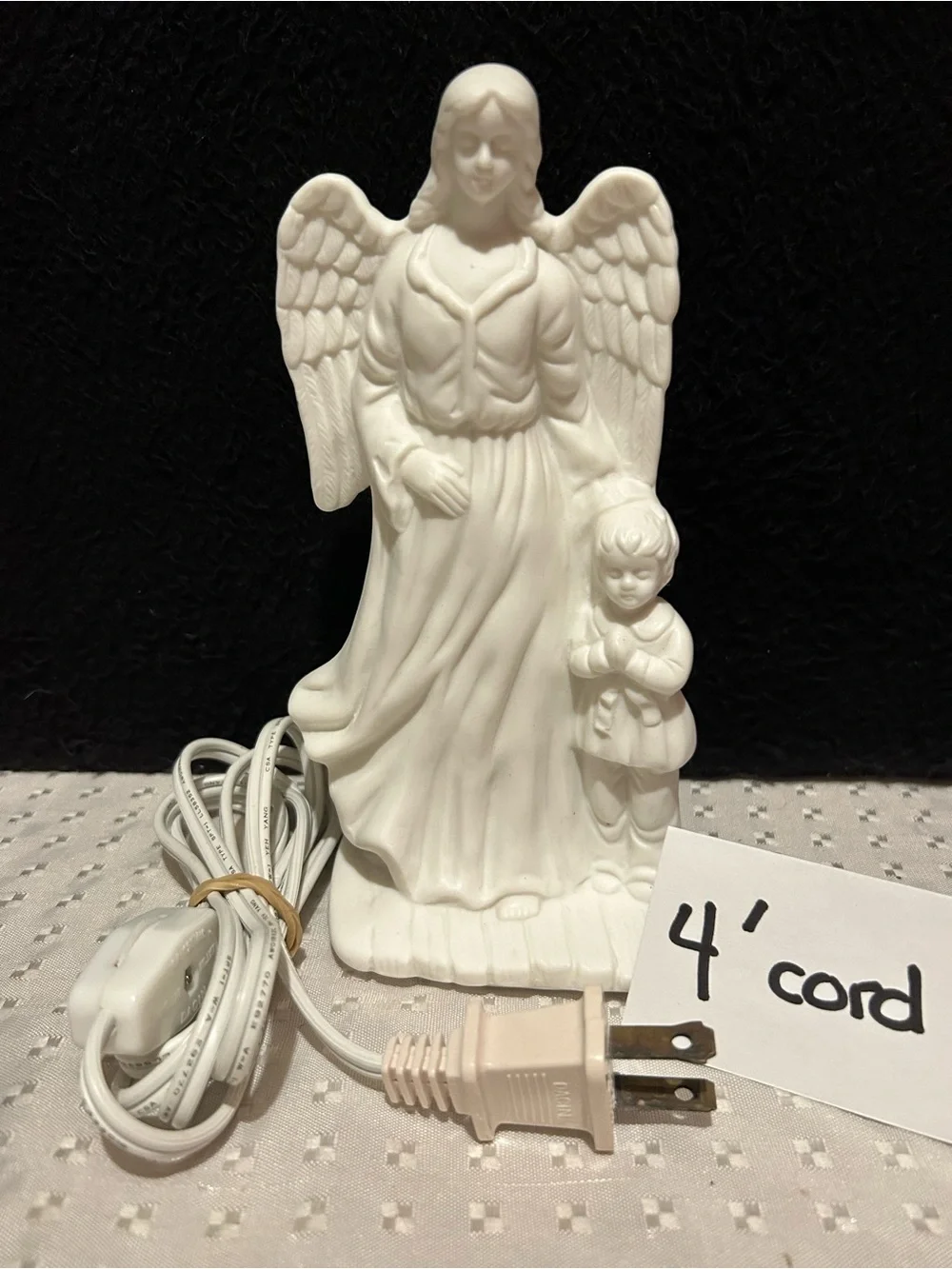 Vintage Porcelain Angel with Child Figurine Statue 7.5
